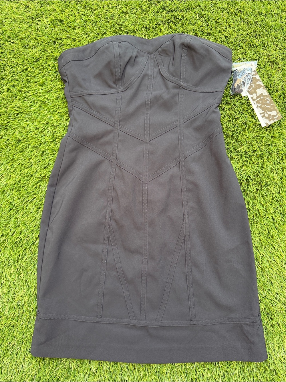 Kensie Strapless Black Bandage-Style Dress